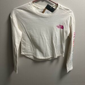 NORTH FACE - NORTHFACE - LONG SLEEVE - WHITE - SMALL - GIRLS (BRAND NEW)